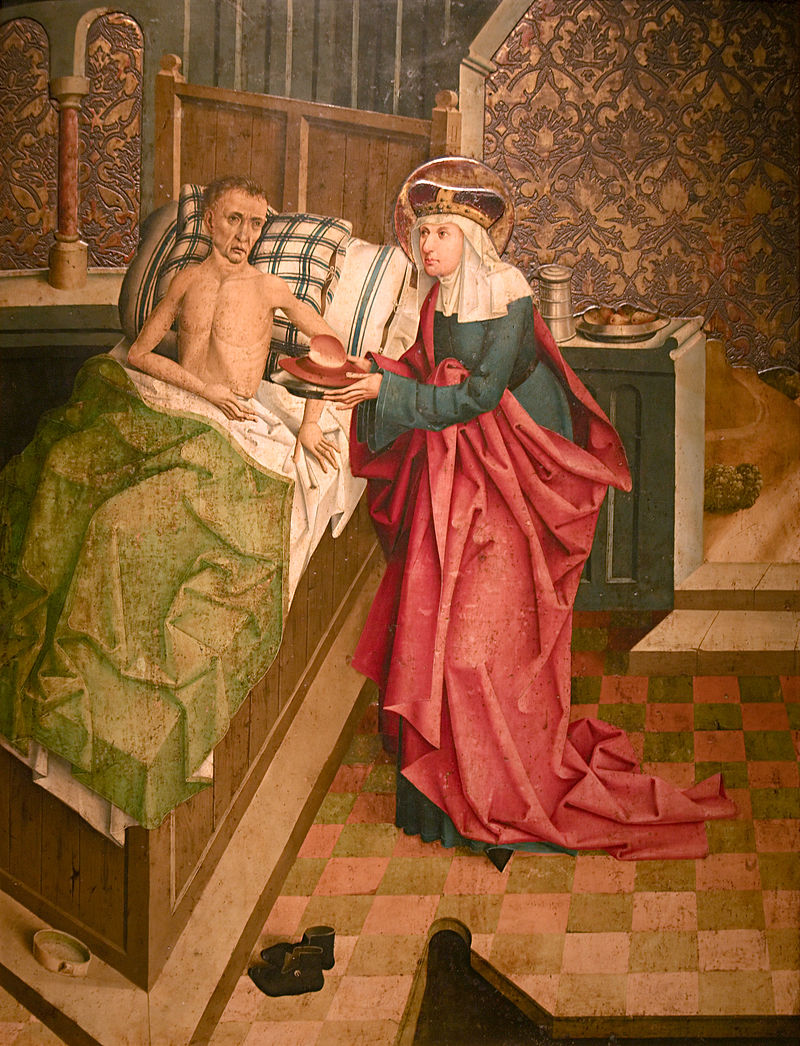 Sant'Albino d'Angers esorcizza una donna
